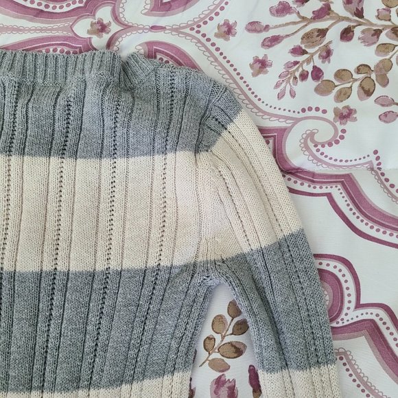 Arizona Striped Vneck Ribbed Sweater XS - Picture 14 of 16